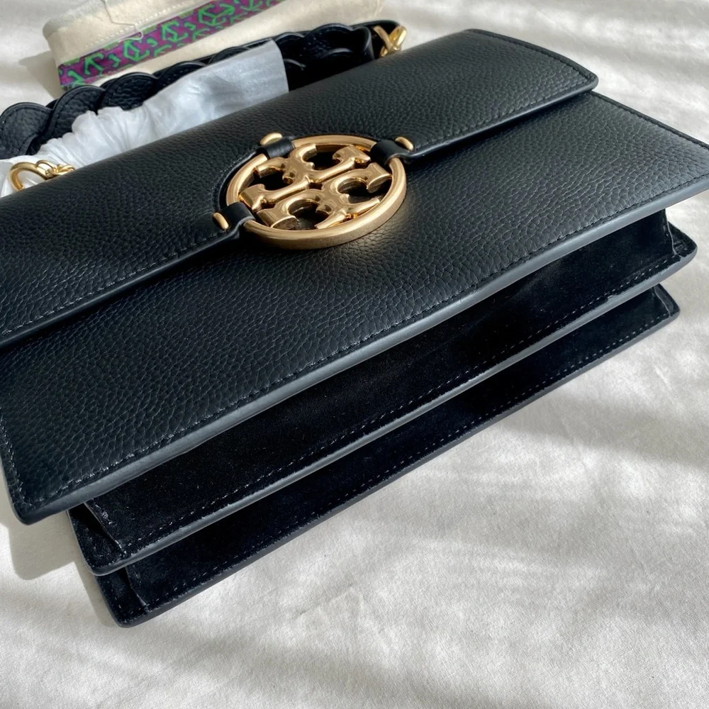 SOLD - Tory Burch Miller Convertible Shoulder Bag - Black NWT - Picture 7 of 14